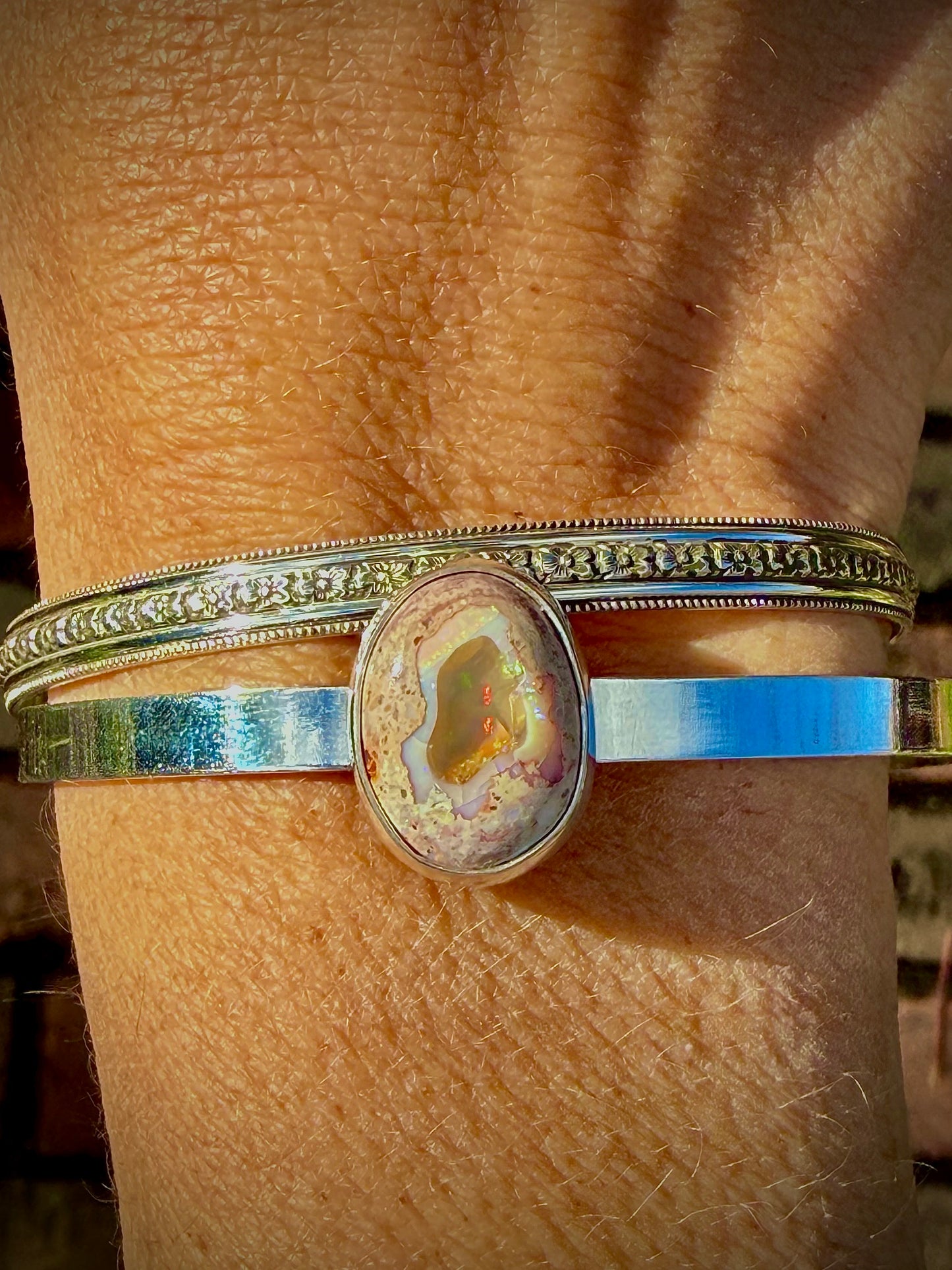 Mexican Fire Opal Cuff