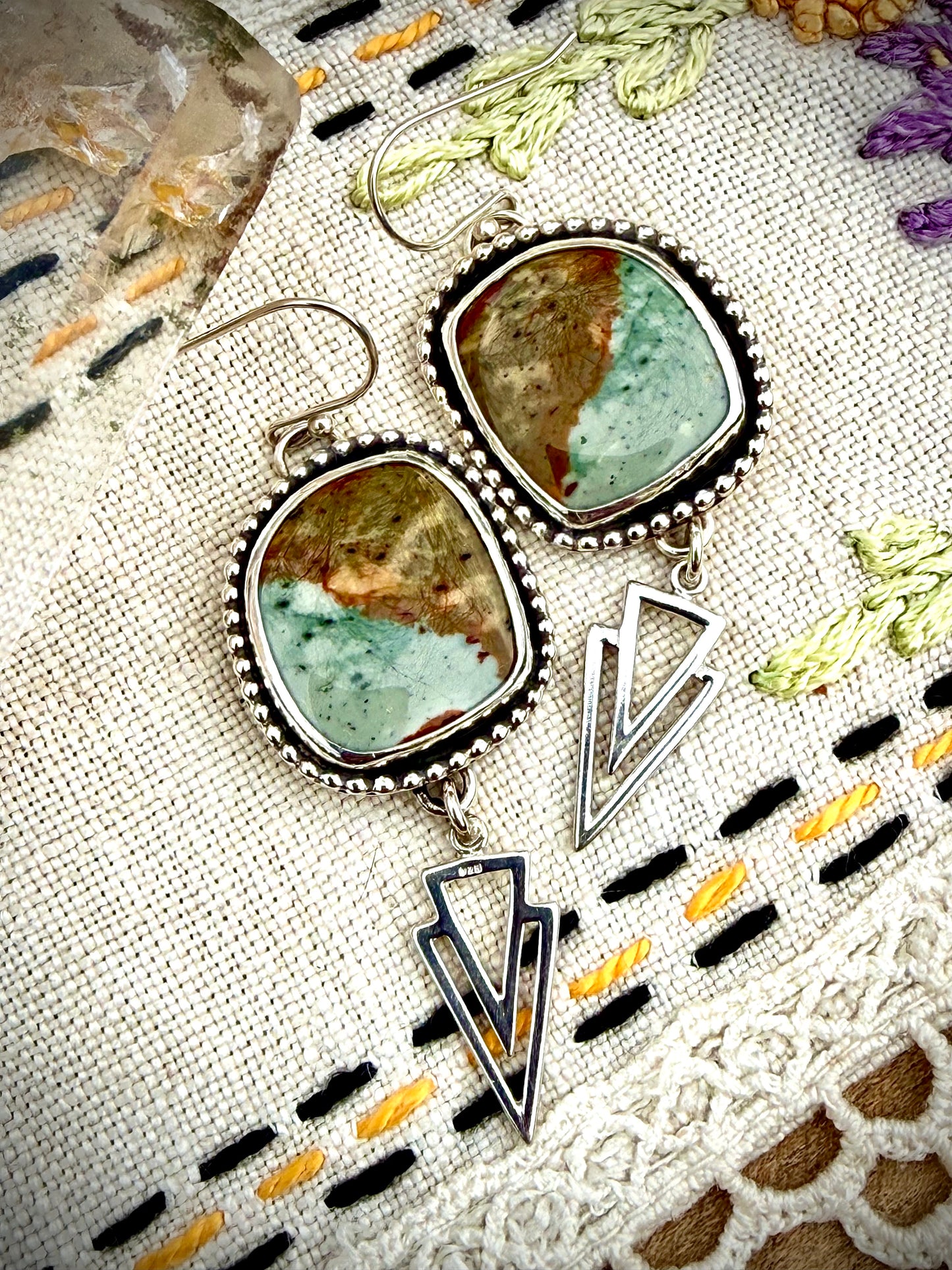 Jasper Chevron Earrings