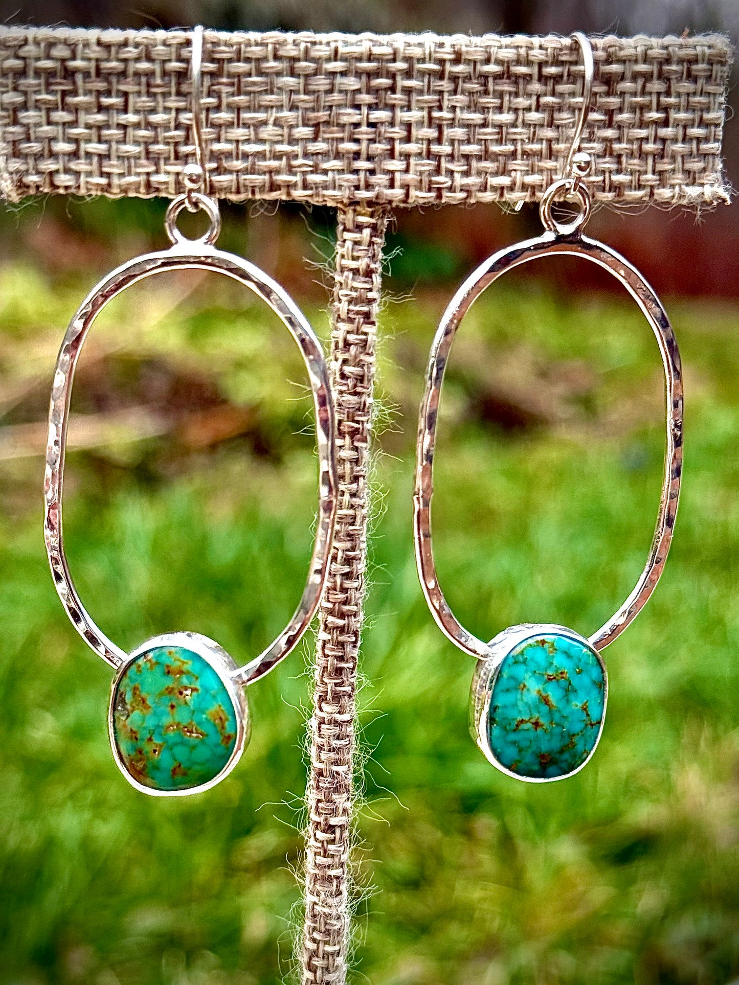 Royston Turquoise Oval Hoops