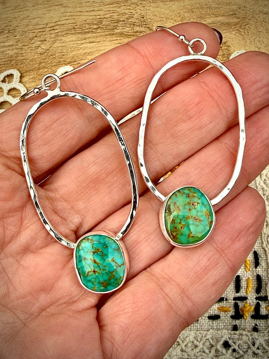 Royston Turquoise Oval Hoops