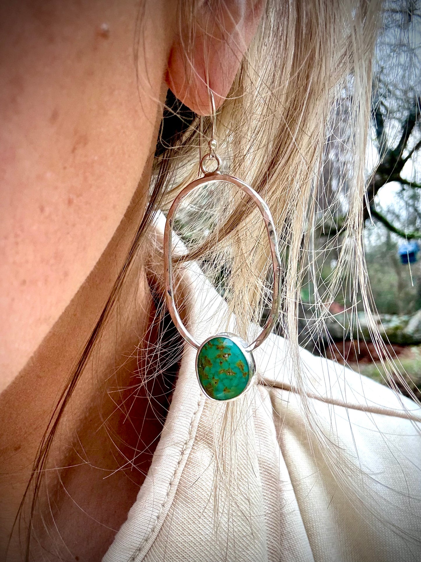 Royston Turquoise Oval Hoops