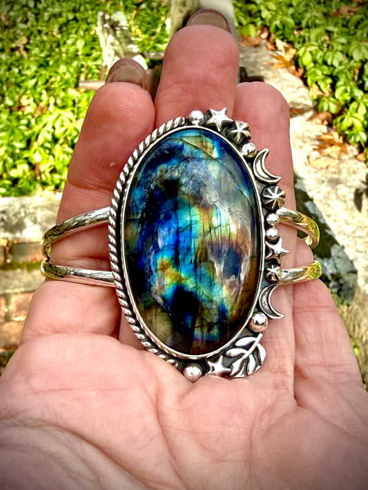 Celestial Labradorite Cuff