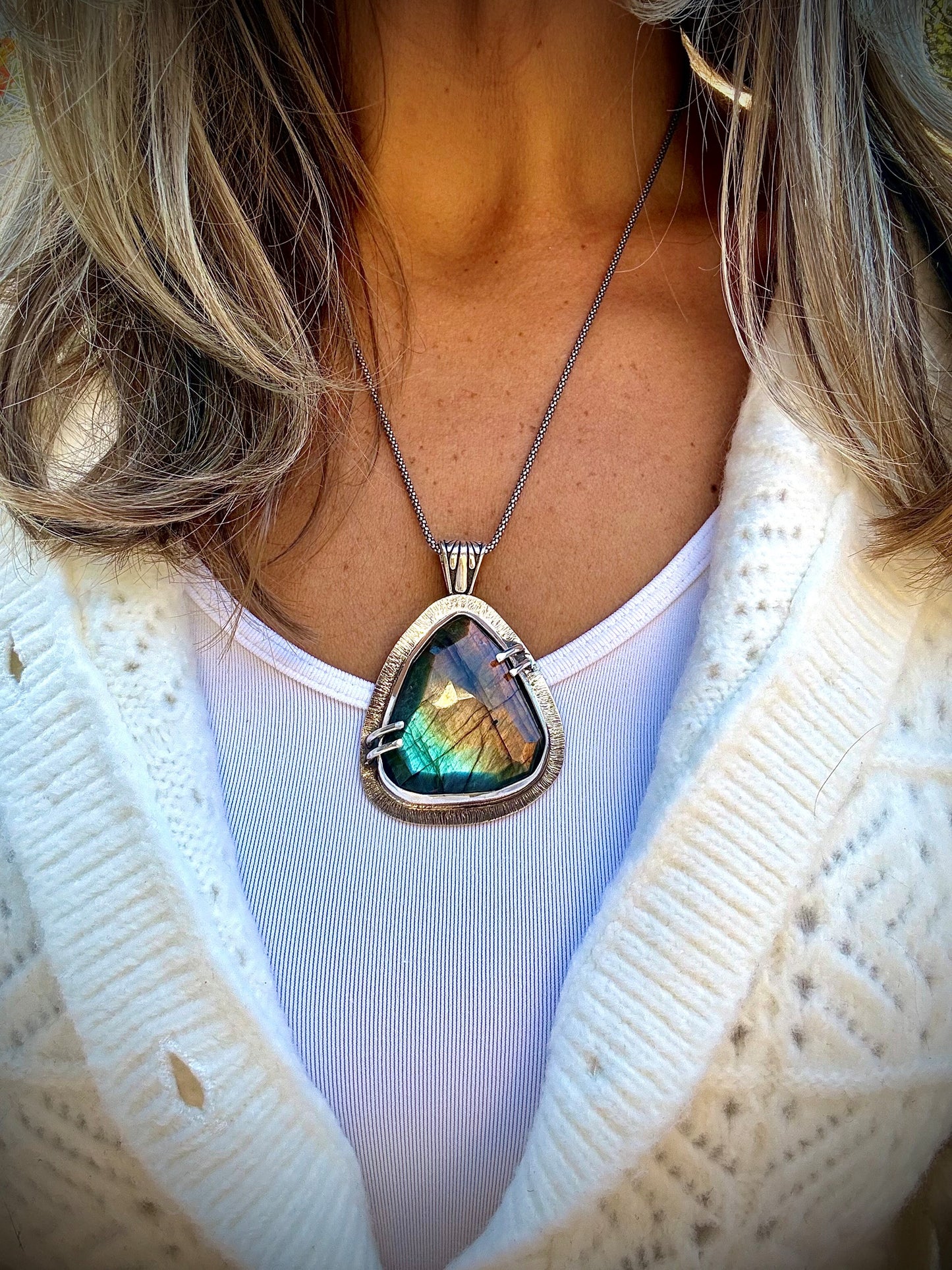 Faceted Labradorite Necklace