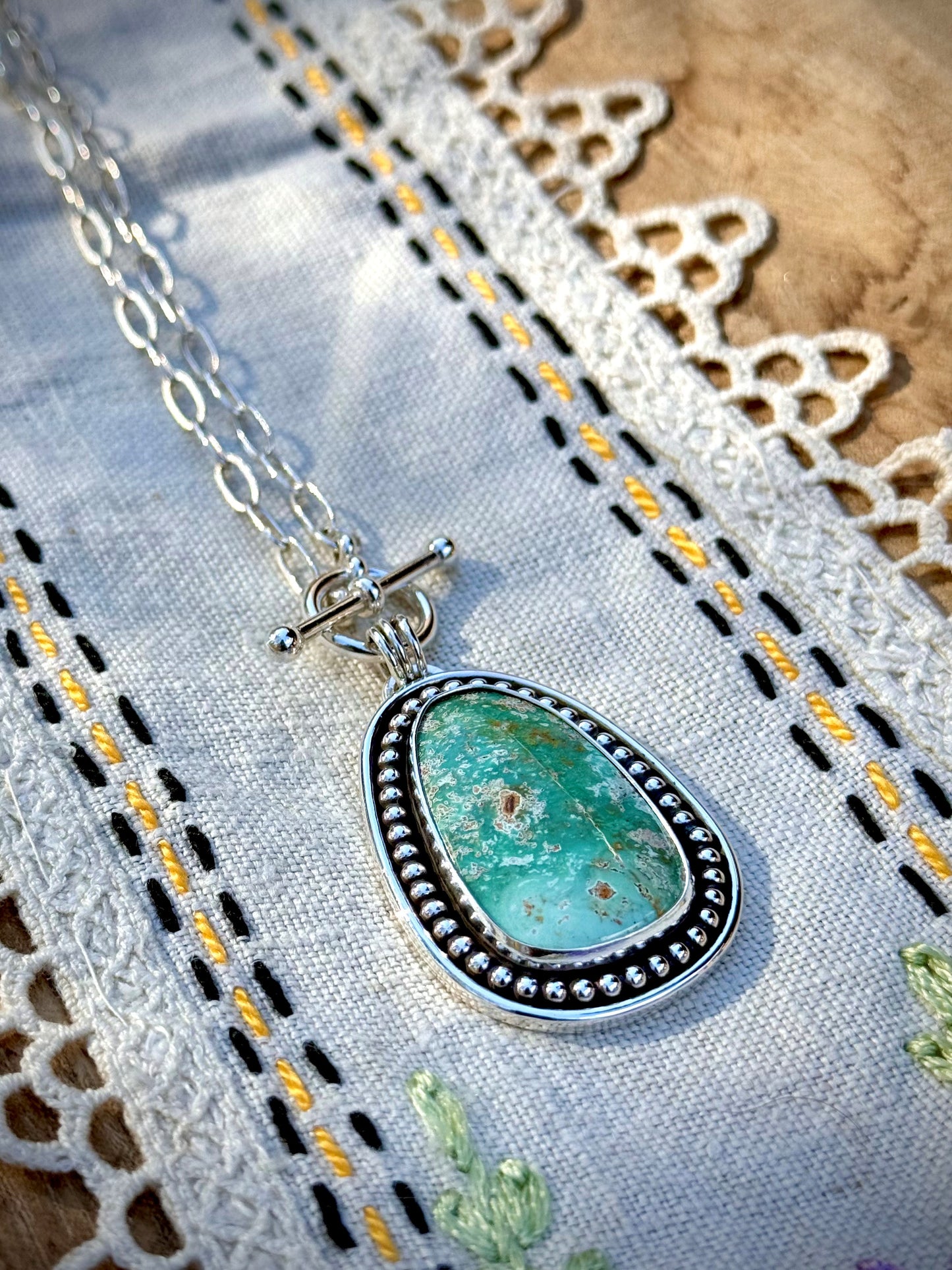 Emerald Valley Turquoise Toggle Necklace