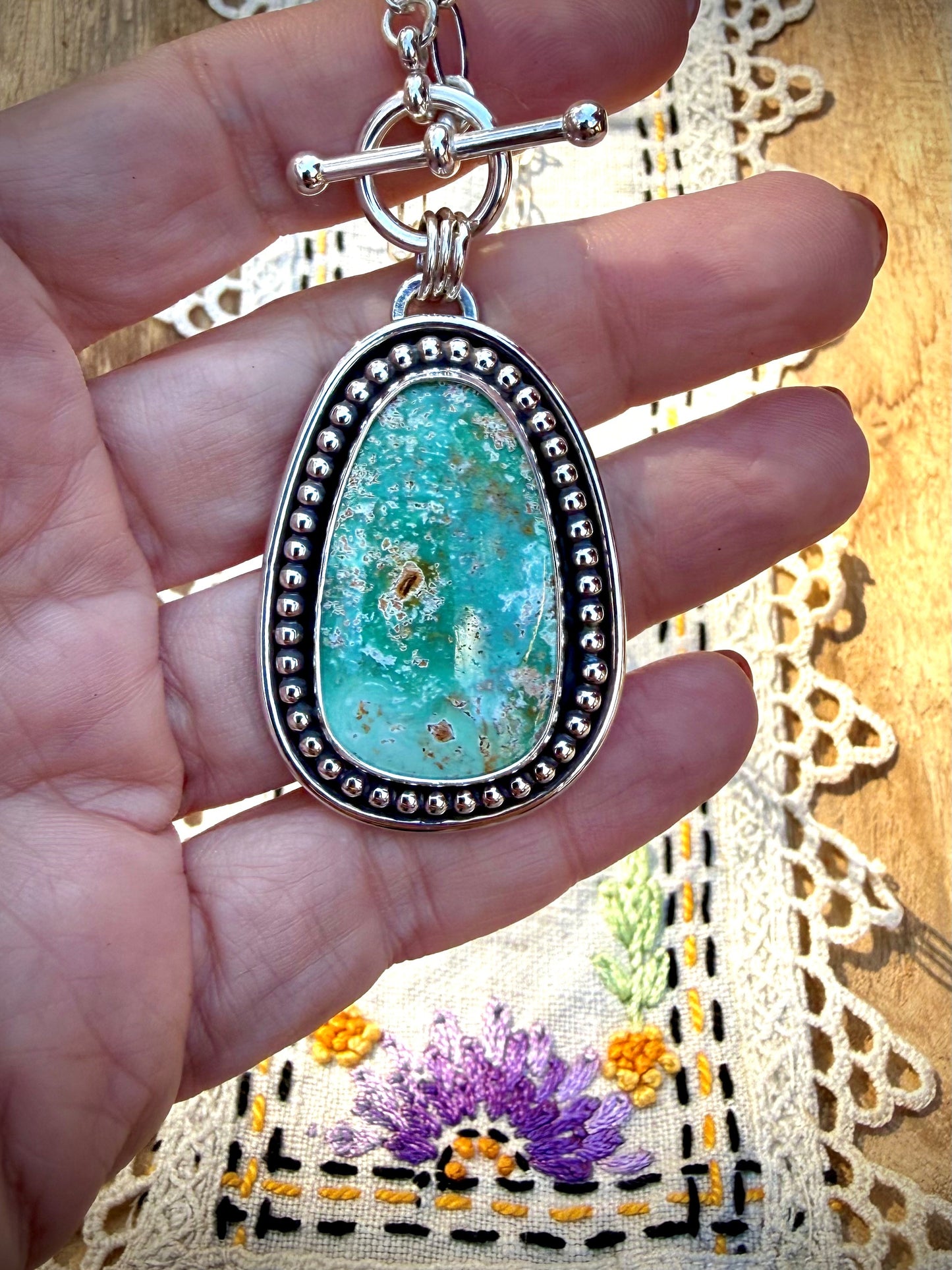 Emerald Valley Turquoise Toggle Necklace