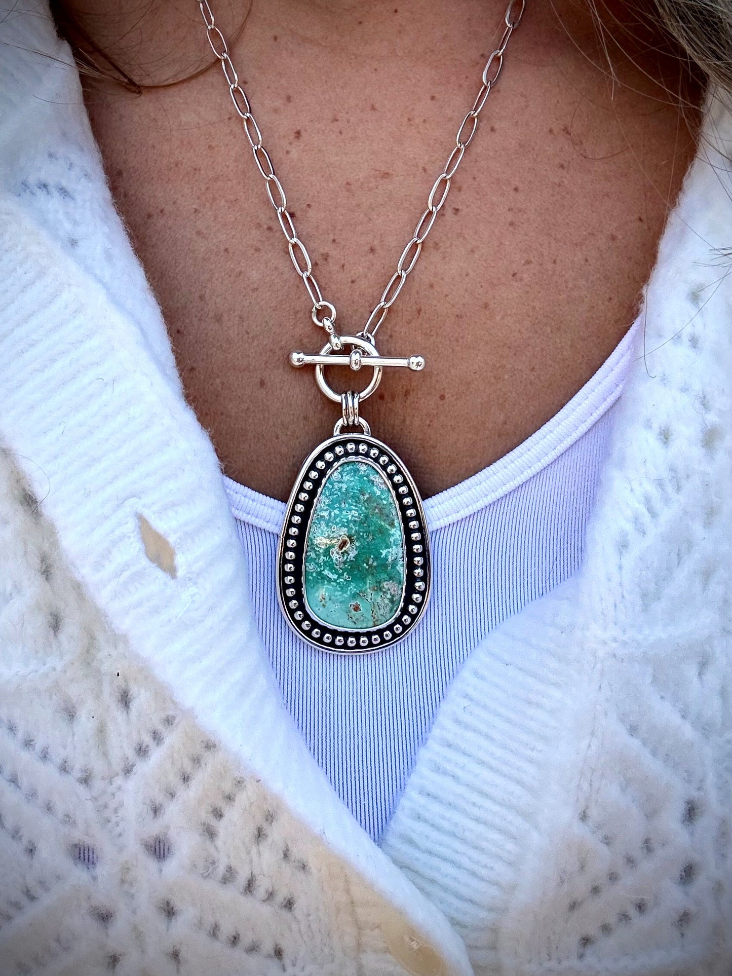 Emerald Valley Turquoise Toggle Necklace